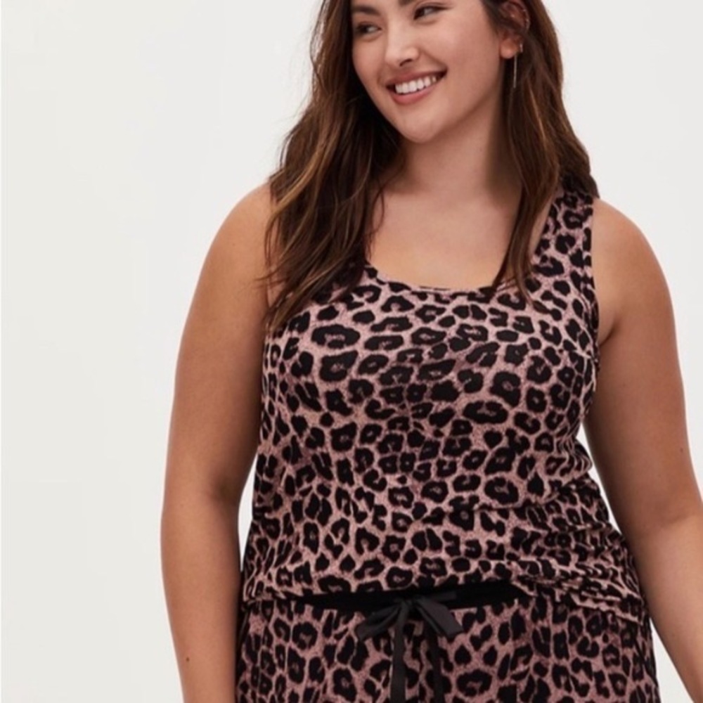 torrid Pink Leopard Print Tank Top